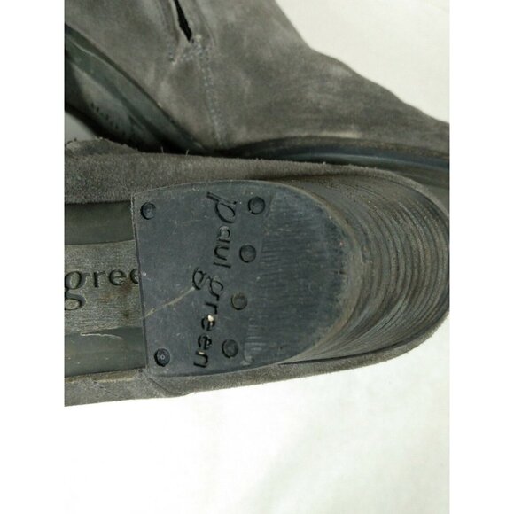Paul Green Delgado Womens Gray Suede Block Heel Ankle Boots Booties US 8 Fits 9 - Picture 7 of 10
